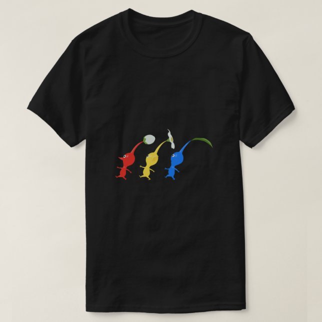 3 Pikmin Running Classic T-Shirt (Design Front)