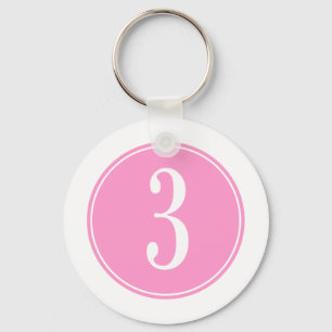 #3 Pink Circle Keychain