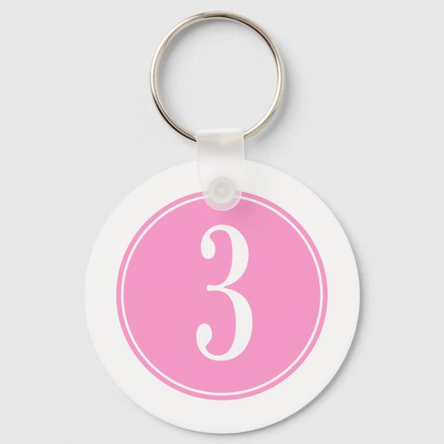 #3 Pink Circle Keychain (Front)