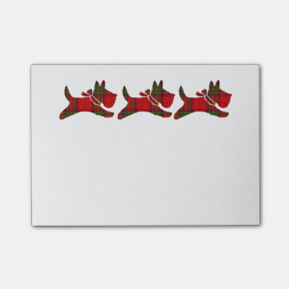 3 Plaid Scotties Personalize Post-it Notes