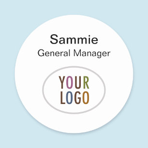 3" Plastic Custom Round Magnetic Name Tag or Pin