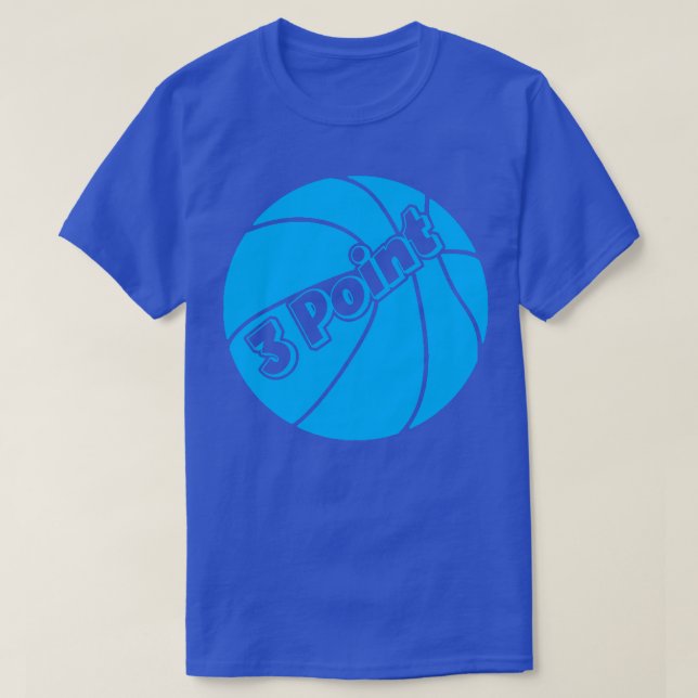 3 point basketball TShirt (Design Front)