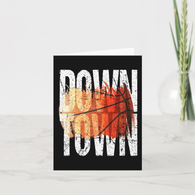 3 Point Shot Basketball Graphic - Downtown  Card (Front)
