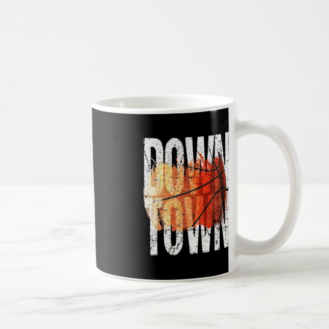 3 Point Shot Basketball Graphic - Downtown  Coffee Mug (Right)