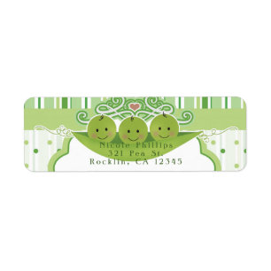 3 pois dans un morceau Triplets Baby shower Invita