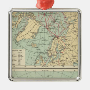 3 Polar Lands Metal Ornament