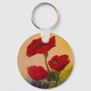 3 Poppies Keychain