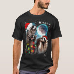 3 Racoon Moon Howling Raccoon Christmas Santa Raco T-Shirt<br><div class="desc">3 Racoon Moon Howling Raccoon Christmas Santa Racoon Lover</div>
