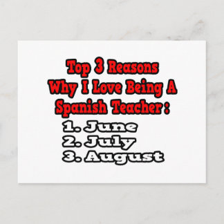 3 Reasons I Love Being a Spanish Teacher Postcard