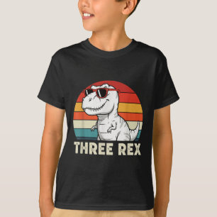 3 Rex Dinosaur 3rd Birthday Boy Girl Three Rex Bir T-Shirt