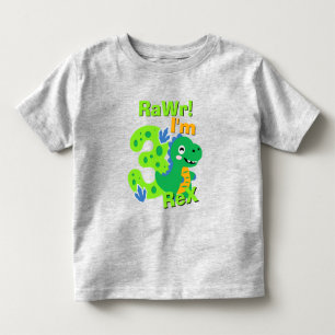 3 Rex Dinosaur Birthday Shirt
