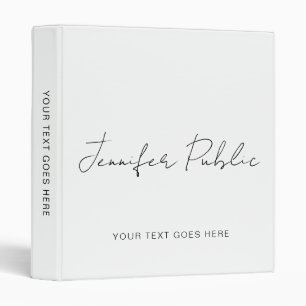 3 Ring Binder Add Logo Script Text Name