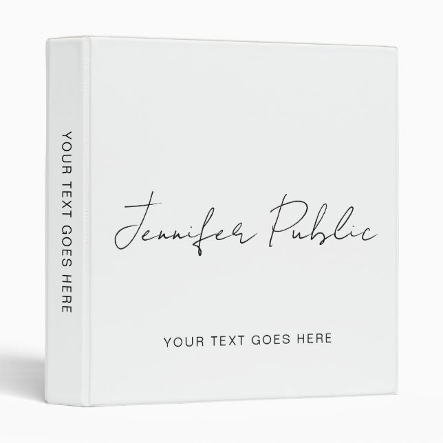 3 Ring Binder Add Logo Script Text Name (Front/Spine)