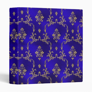 3 Ring Binder--Blue & Gold Binder