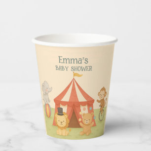 3 Ring Circus Baby Shower Paper Cups
