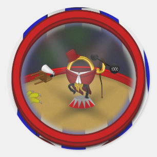 3 Ring Circus - Ringmaster Classic Round Sticker