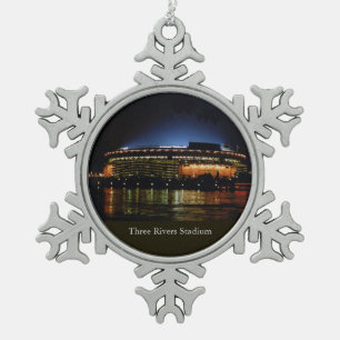 3 Rivers Stadium- Pewter Snowflake Ornament 