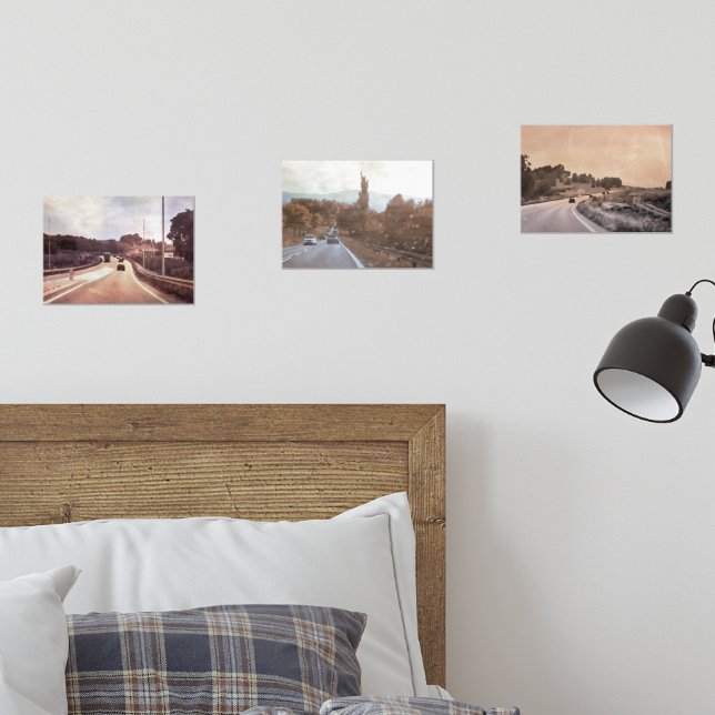 3 Roads Watercolor Print Set (Bedroom)