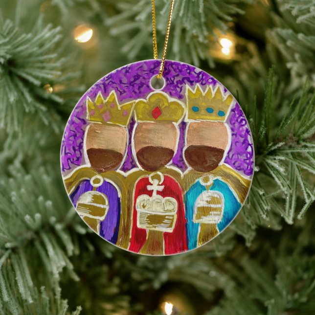 3 rois céramique ornement de noël (Arbre)