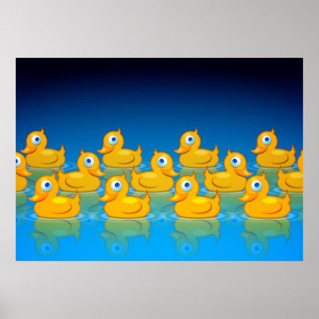3 rows of rubber ducks poster (Front)