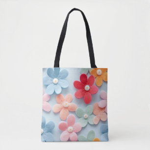 3 Sac fourre-tout Dimensionnel Fleurs