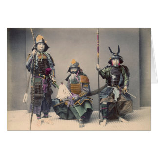 3 Samurai in Armour Vintage Photo
