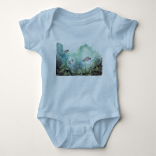 3_sea_turtles_painting baby bodysuit