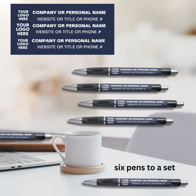 3-Sided Logo Business Blue with White Name Title   Pen (Creator Uploaded)