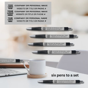 3-Sided Logo Business Grey with Black  Pen