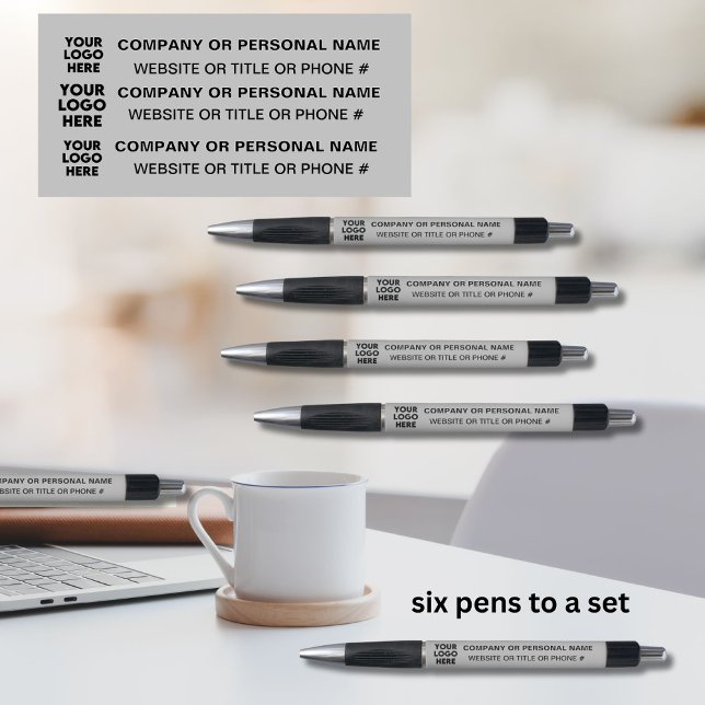 3-Sided Logo Business Grey with Black  Pen (Creator Uploaded)