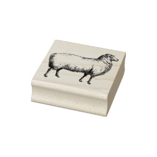 3 sizes rubber stamp antique image Sheep