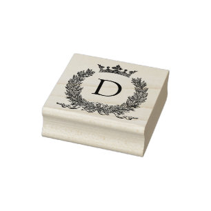3 sizes rubber stamp Monogram Initial Letter D