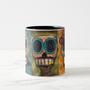3 Skeletons Two-Tone Coffee Mug
