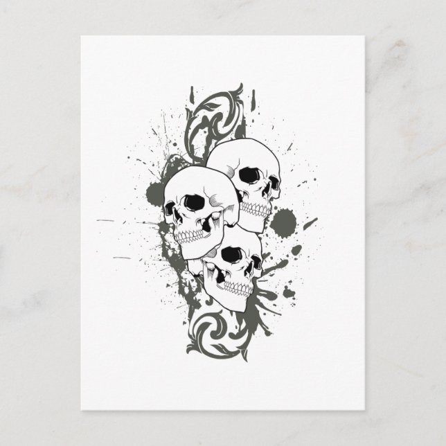 3 Skulls Postcard (Front)