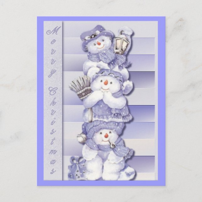 3 Snowmen - Carte postale (Devant)