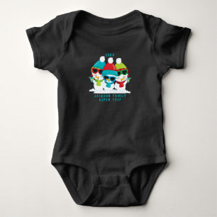 3 Snowmen Christmas Winter Family Custom Text Baby Bodysuit