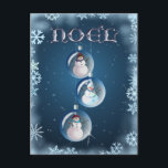 3 SNOWMEN & SNOWFLAKES by SHARON SHARPE Holiday Postcard<br><div class="desc">3 SNOWMEN & SNOWFLAKES by SHARON SHARPE</div>