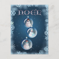 3 SNOWMEN & SNOWFLAKES by SHARON SHARPE
