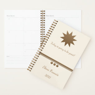 3 Sphere Brushed Gold & Cream Professional Planner