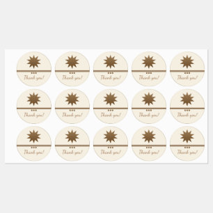 3 Sphere Brushed Gold Professional Labels