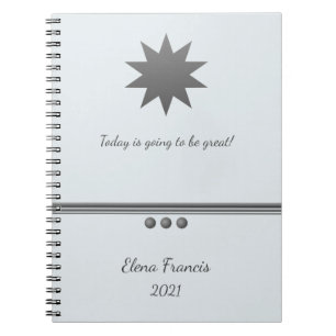 3 Sphere Silver Text Carnet professionnel