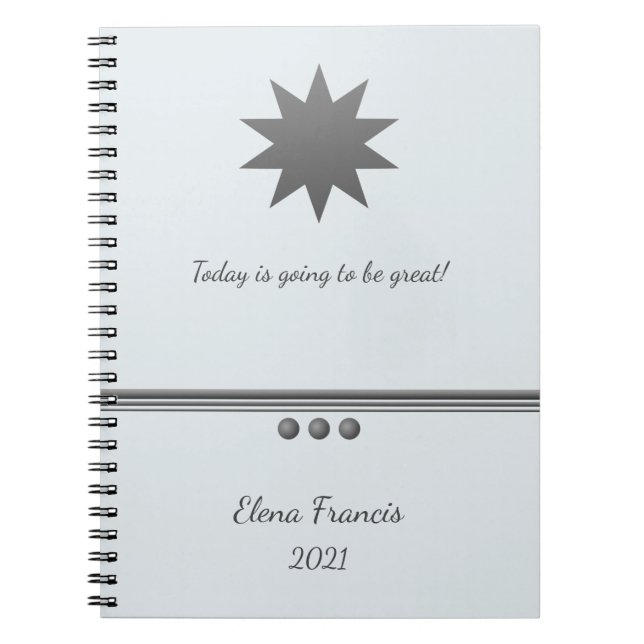 3 Sphere Silver Text Carnet professionnel (Devant)