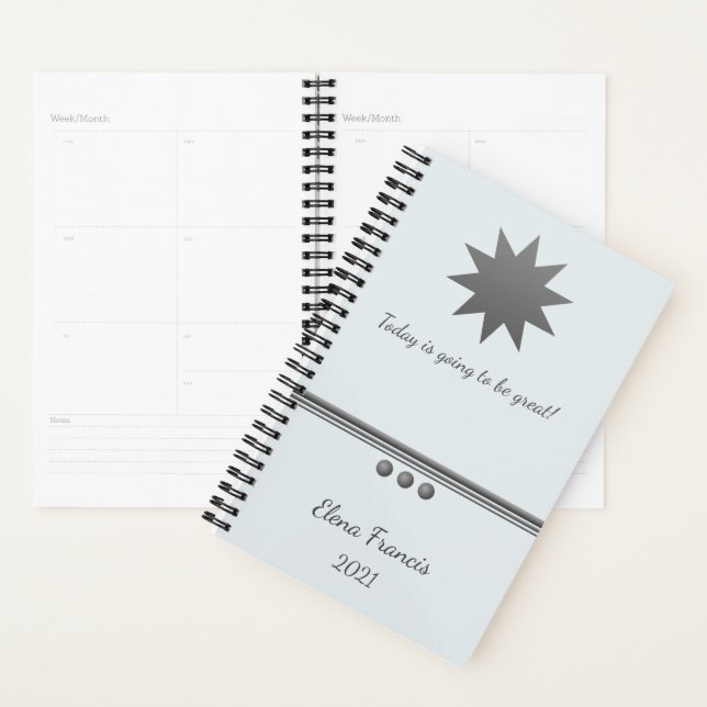 3 Sphere Silver Text Professional Planner (Display)
