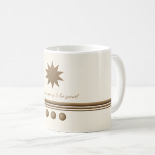 3 Spheres Brushed Gold & Cream Mug