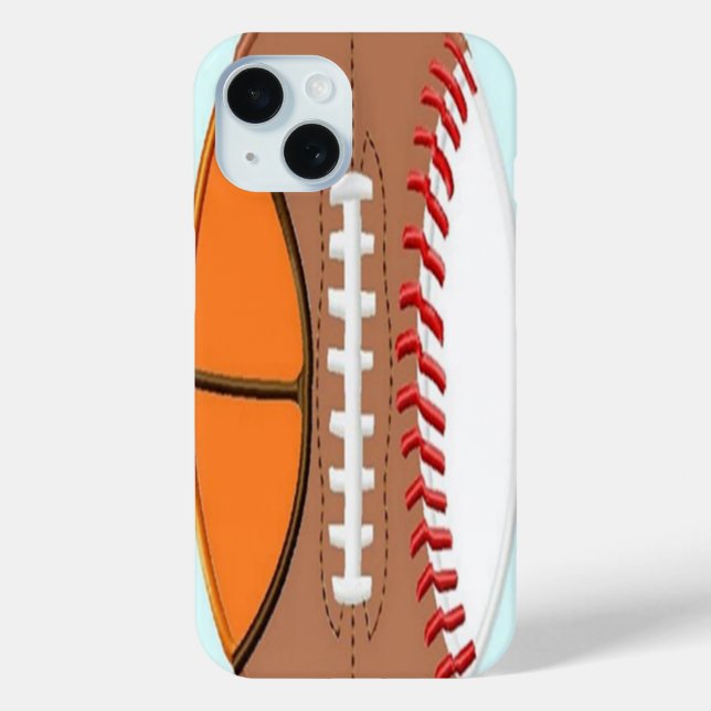 3 Sport Ball iPhone 15 Case (Back)