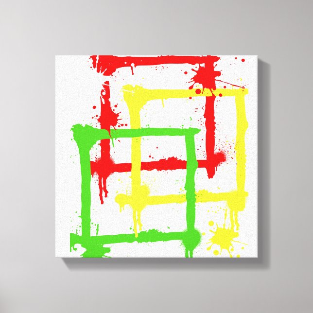 3 Square Canvas Print (Front)
