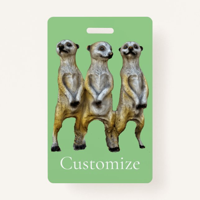 3 Standing Meerkats Thunder_Cove  Badge (Front)