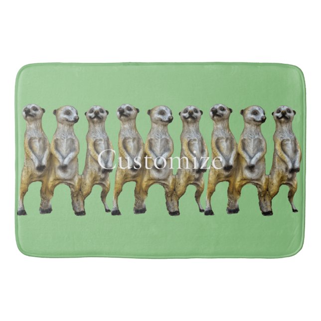 3 Standing Meerkats Thunder_Cove  Bath Mat (Front)