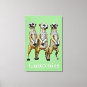 3 Standing Meerkats Thunder_Cove  Canvas Print