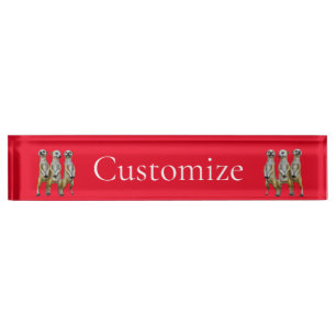 3 Standing Meerkats Thunder_Cove Nameplate